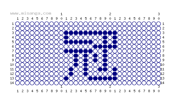 編みこみ文字ミサンガ製作図：冠