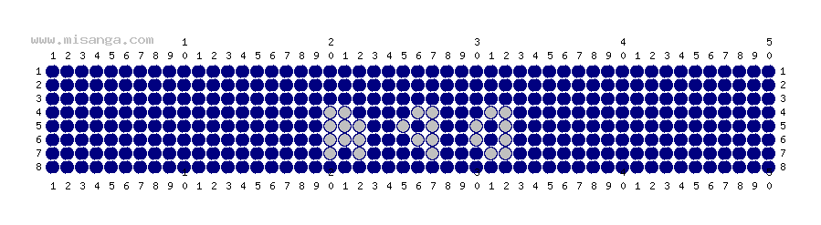 編みこみ文字ミサンガ製作図：MGA