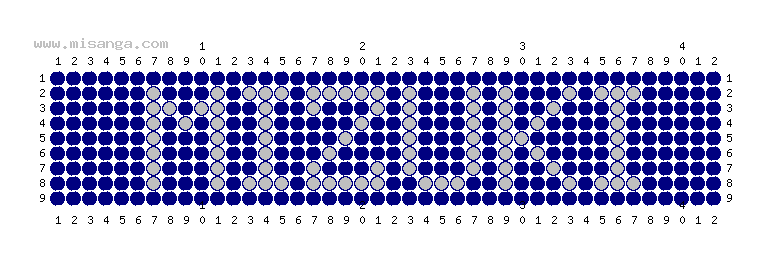 編みこみ文字ミサンガ製作図：MIZUKI
