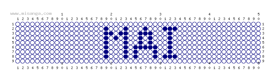 編みこみ文字ミサンガ製作図：MAI