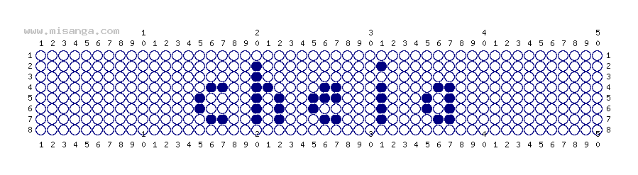編みこみ文字ミサンガ製作図：SHUYA