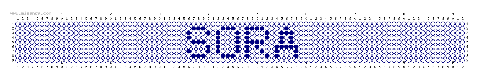 編みこみ文字ミサンガ製作図：SORA