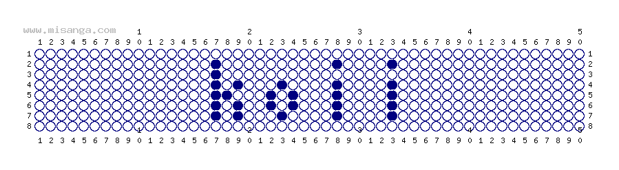 編みこみ文字ミサンガ製作図：KOJI