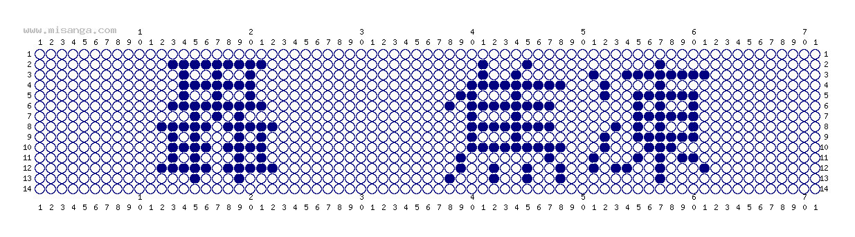 編みこみ文字ミサンガ製作図：轟　焦凍