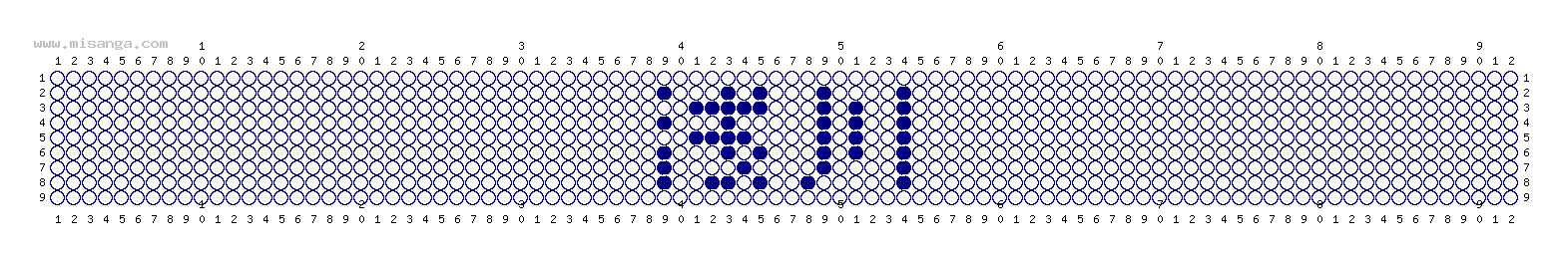 編みこみ文字ミサンガ製作図：浅川