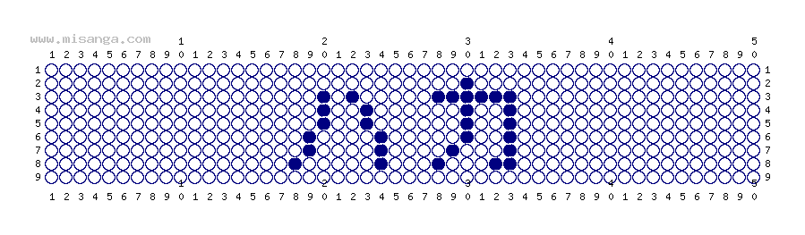 編みこみ文字ミサンガ製作図：ハカ