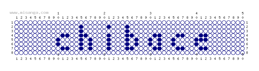 編みこみ文字ミサンガ製作図：SHIRASU