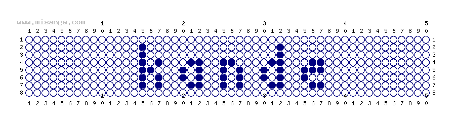 編みこみ文字ミサンガ製作図：KANTE