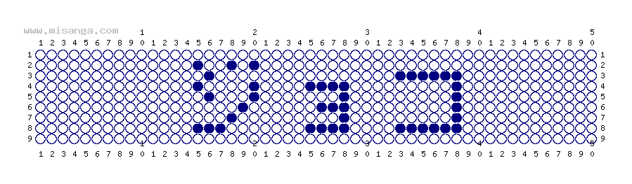 編みこみ文字ミサンガ製作図：ジョコ