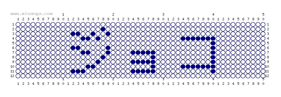 編みこみ文字ミサンガ製作図：ジョコ