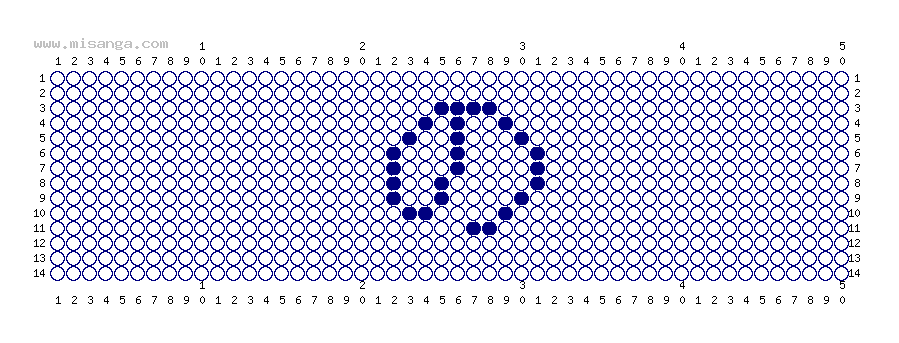編みこみ文字ミサンガ製作図：の