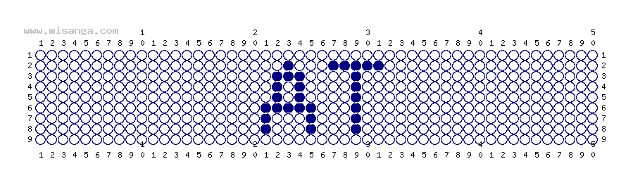 編みこみ文字ミサンガ製作図：AT