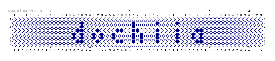 編みこみ文字ミサンガ製作図：TOSHIYA