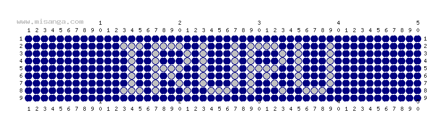 編みこみ文字ミサンガ製作図：IRURU