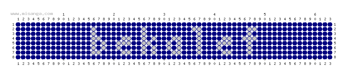 編みこみ文字ミサンガ製作図：RUKALUV