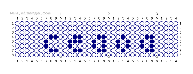 編みこみ文字ミサンガ製作図：SUAOA