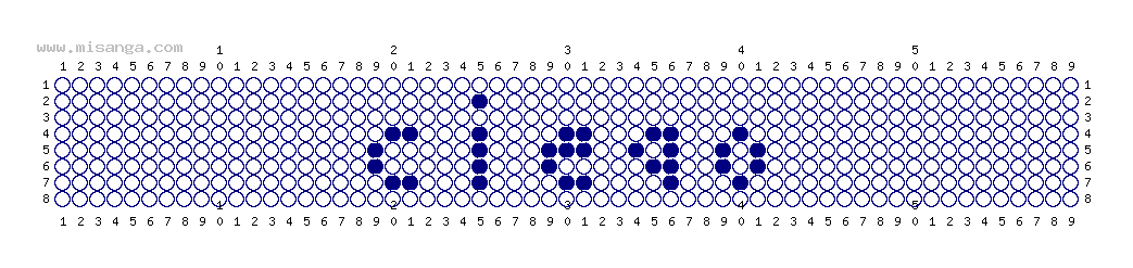 編みこみ文字ミサンガ製作図：SJUGO