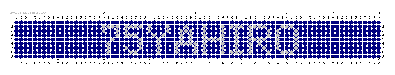 編みこみ文字ミサンガ製作図：75YAHIRO