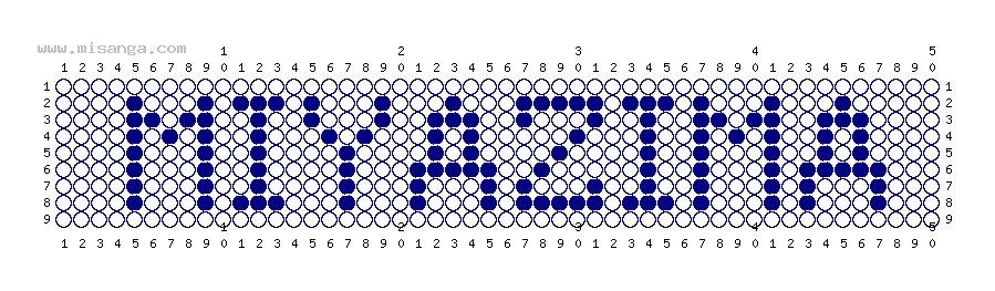 編みこみ文字ミサンガ製作図：MIYAZIMA