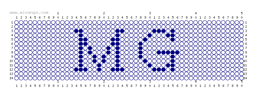 編みこみ文字ミサンガ製作図：MG