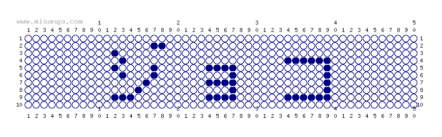 編みこみ文字ミサンガ製作図：ジョコ