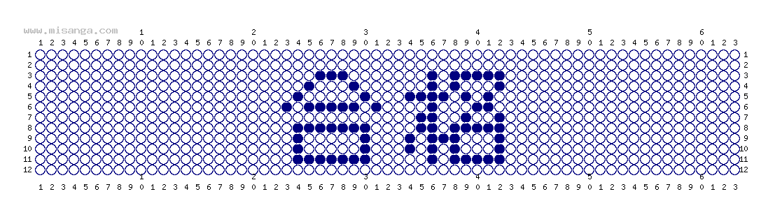 編みこみ文字ミサンガ製作図：合格