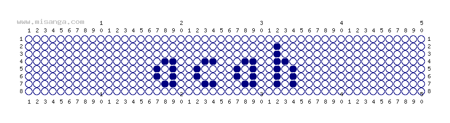編みこみ文字ミサンガ製作図：ASAX