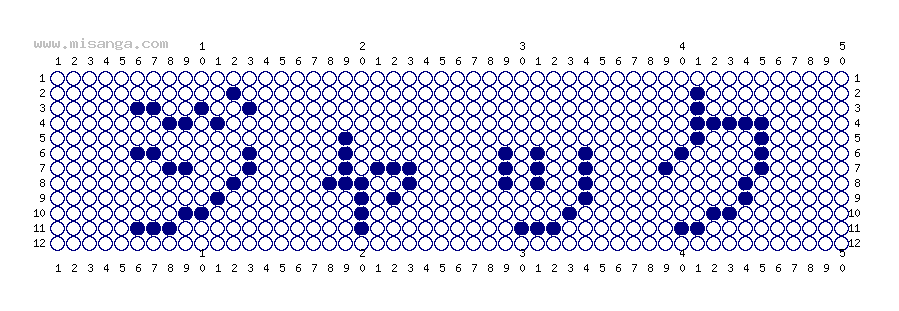 編みこみ文字ミサンガ製作図：ジャック