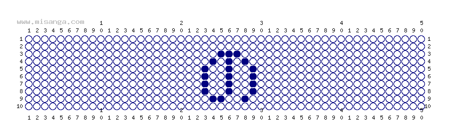 編みこみ文字ミサンガ製作図：の
