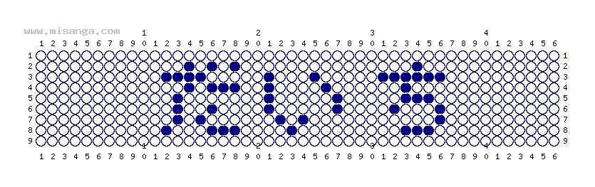 編みこみ文字ミサンガ製作図：だいち