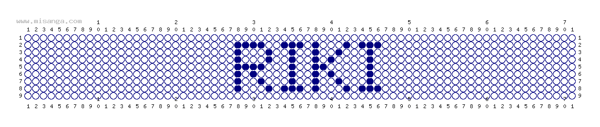 編みこみ文字ミサンガ製作図：RIKI