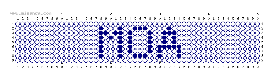 編みこみ文字ミサンガ製作図：MOA