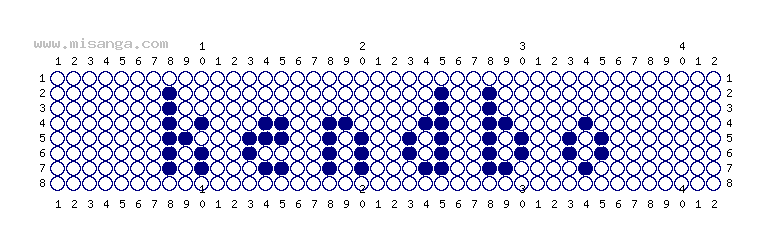 編みこみ文字ミサンガ製作図：KENTRO