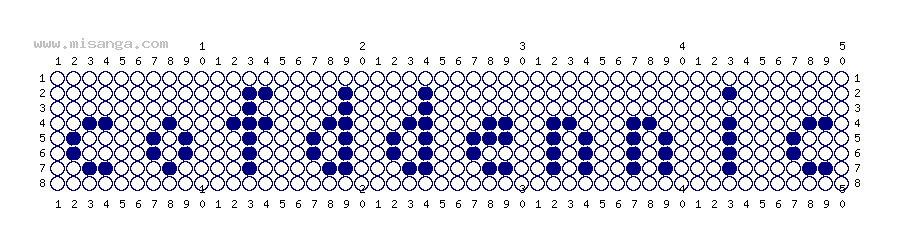 編みこみ文字ミサンガ製作図：SOFTTENNIS