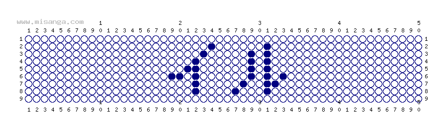 編みこみ文字ミサンガ製作図：イル