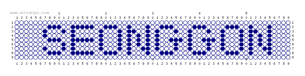編みこみ文字ミサンガ製作図：SEONGGON