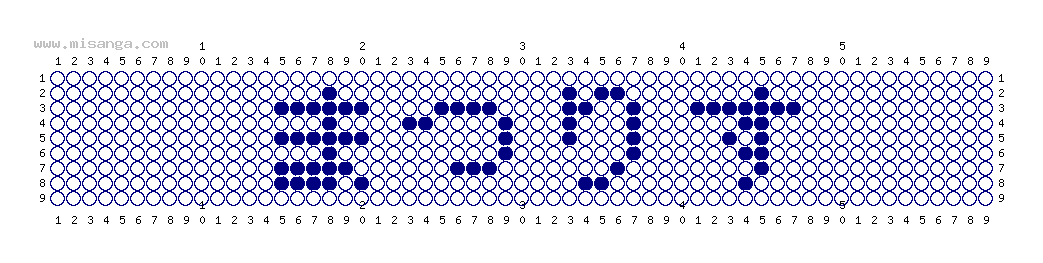 編みこみ文字ミサンガ製作図：まつりす