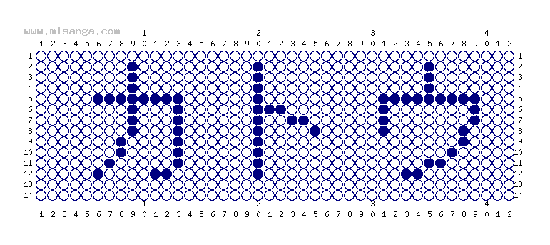 編みこみ文字ミサンガ製作図：カトウ