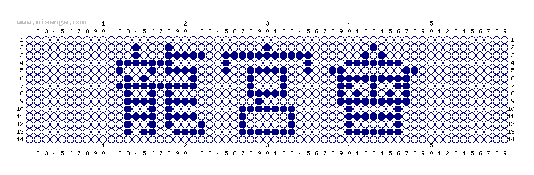 編みこみ文字ミサンガ製作図：龍宮會