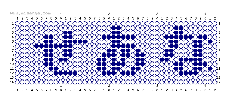 編みこみ文字ミサンガ製作図：せあな