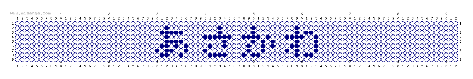 編みこみ文字ミサンガ製作図：あさかわ
