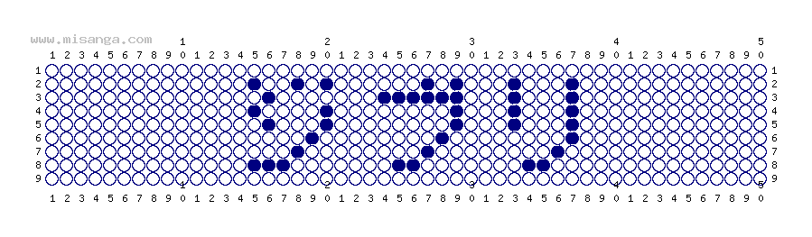 編みこみ文字ミサンガ製作図：ジブリ