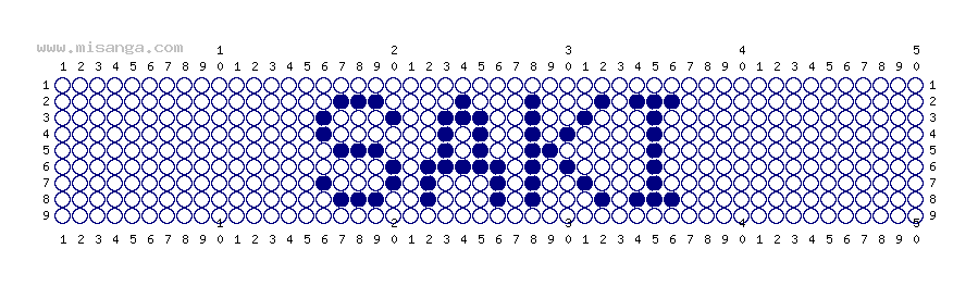 編みこみ文字ミサンガ製作図：SAKI