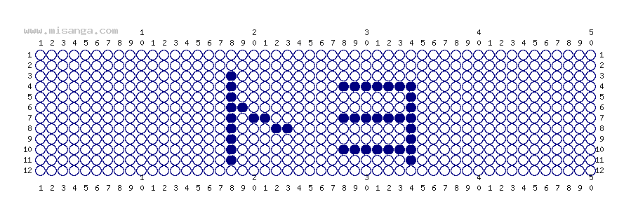 編みこみ文字ミサンガ製作図：トヨ