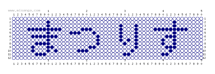 編みこみ文字ミサンガ製作図：まつりす