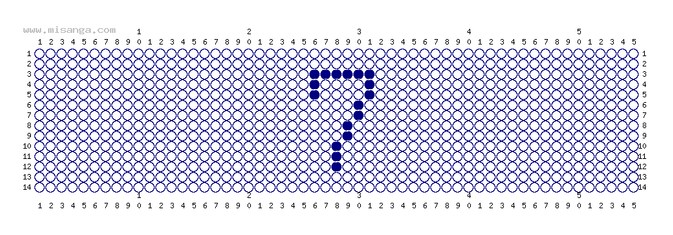 編みこみ文字ミサンガ製作図：7