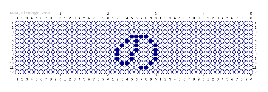 編みこみ文字ミサンガ製作図：の