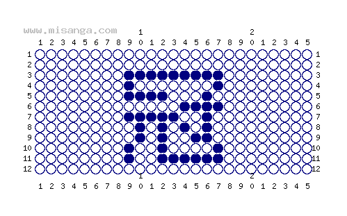 編みこみ文字ミサンガ製作図：冠