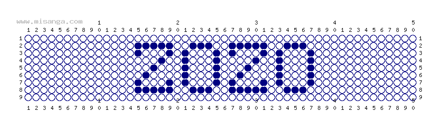 編みこみ文字ミサンガ製作図：ZOZO