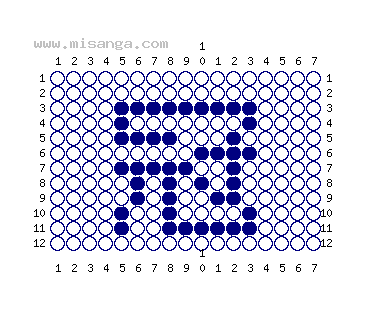 編みこみ文字ミサンガ製作図：冠